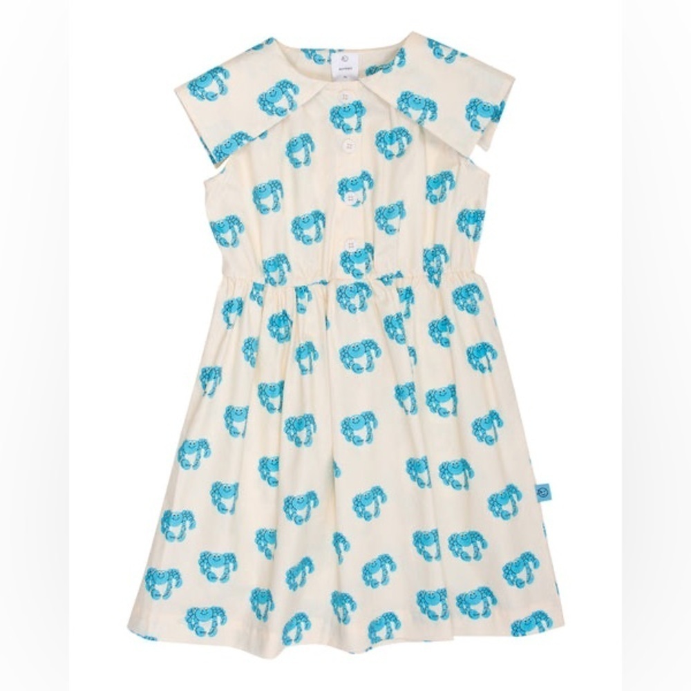 WYNKEN Sail Collar Sundress in Turquoise, Girl’s Size 4Y